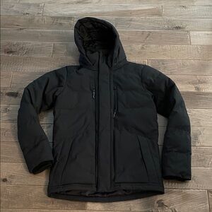 Men's Black Ripzone Hooded Puffer Jacket